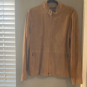 Theory Lamb Leather Tan Suede Jacket